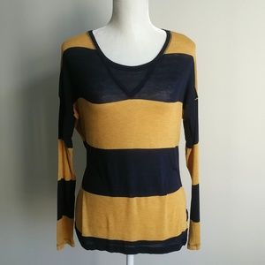 Garage Women's Mustard Melange Drop Shoulder Top